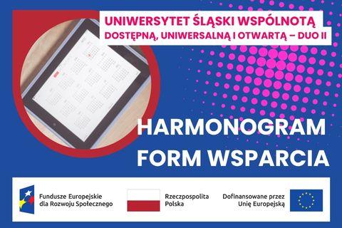 Harmonogram form wsparcia - MARZEC-KWIECIEŃ 2026 #FunduszeUE #FunduszeEuropejskie